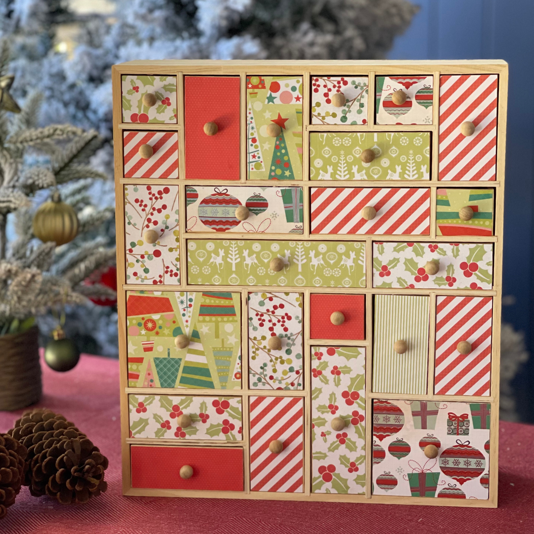 Advent Calendar/ Natural Wooden Craft/ Jewellery organiser