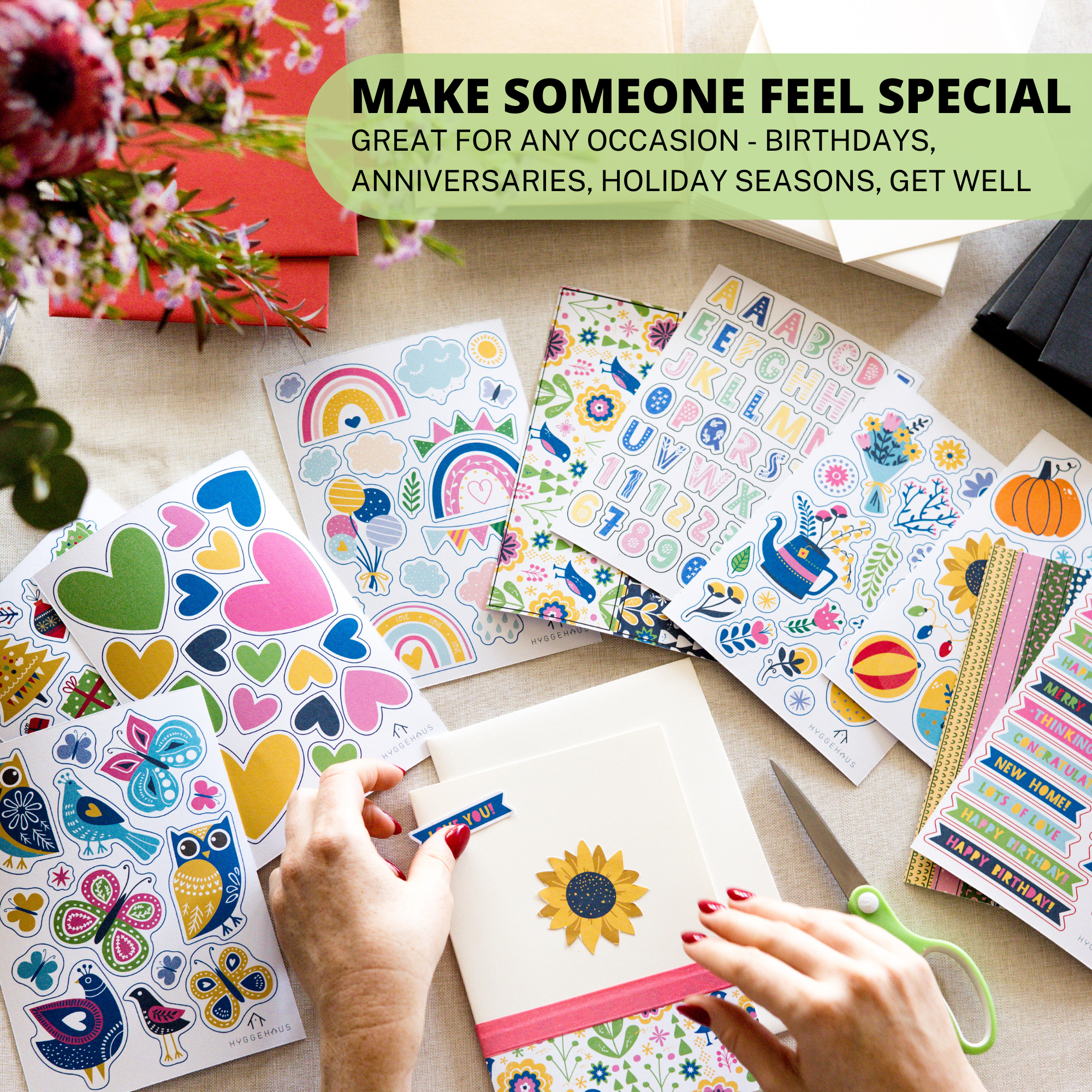 5X7 Blank Card and Envelope Greeting Card Set DIY 300GSM (40 Pack -White, Black, Red, Kraft)