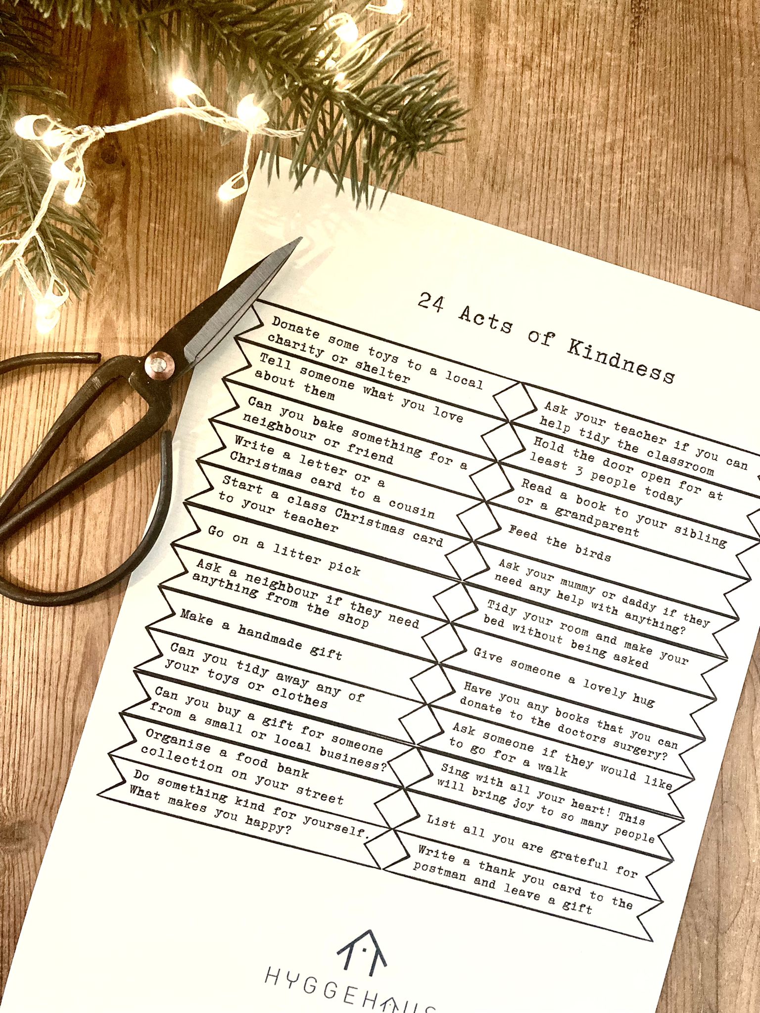 Advent Calendar Notes Acts of Kindness hyggehausuk Advent Calendar Notes Acts of Kindness hyggehausuk