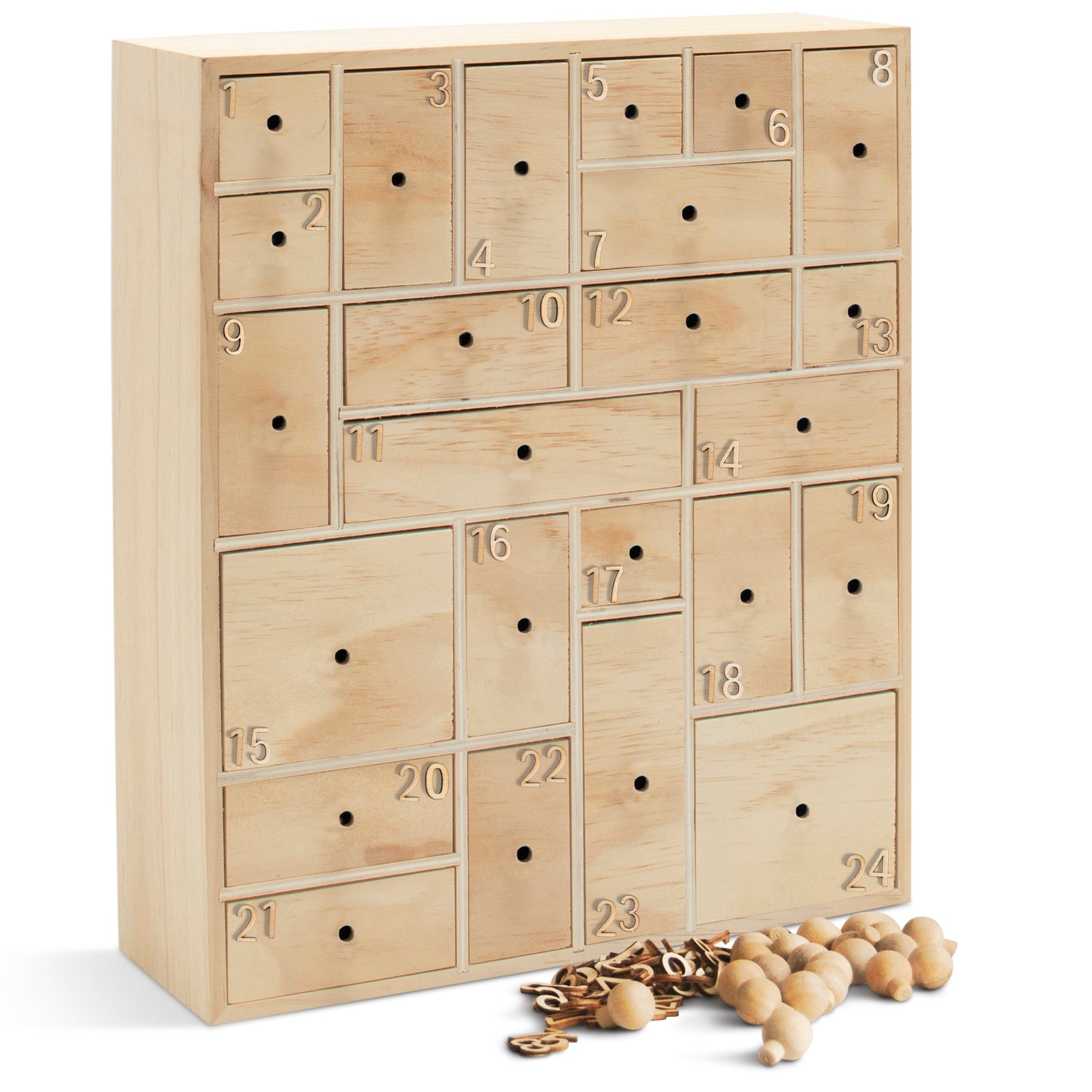 DIY Advent Calendar Kit/ Desktop Organiser/ Apothecary Cabinet (handles not glued on)