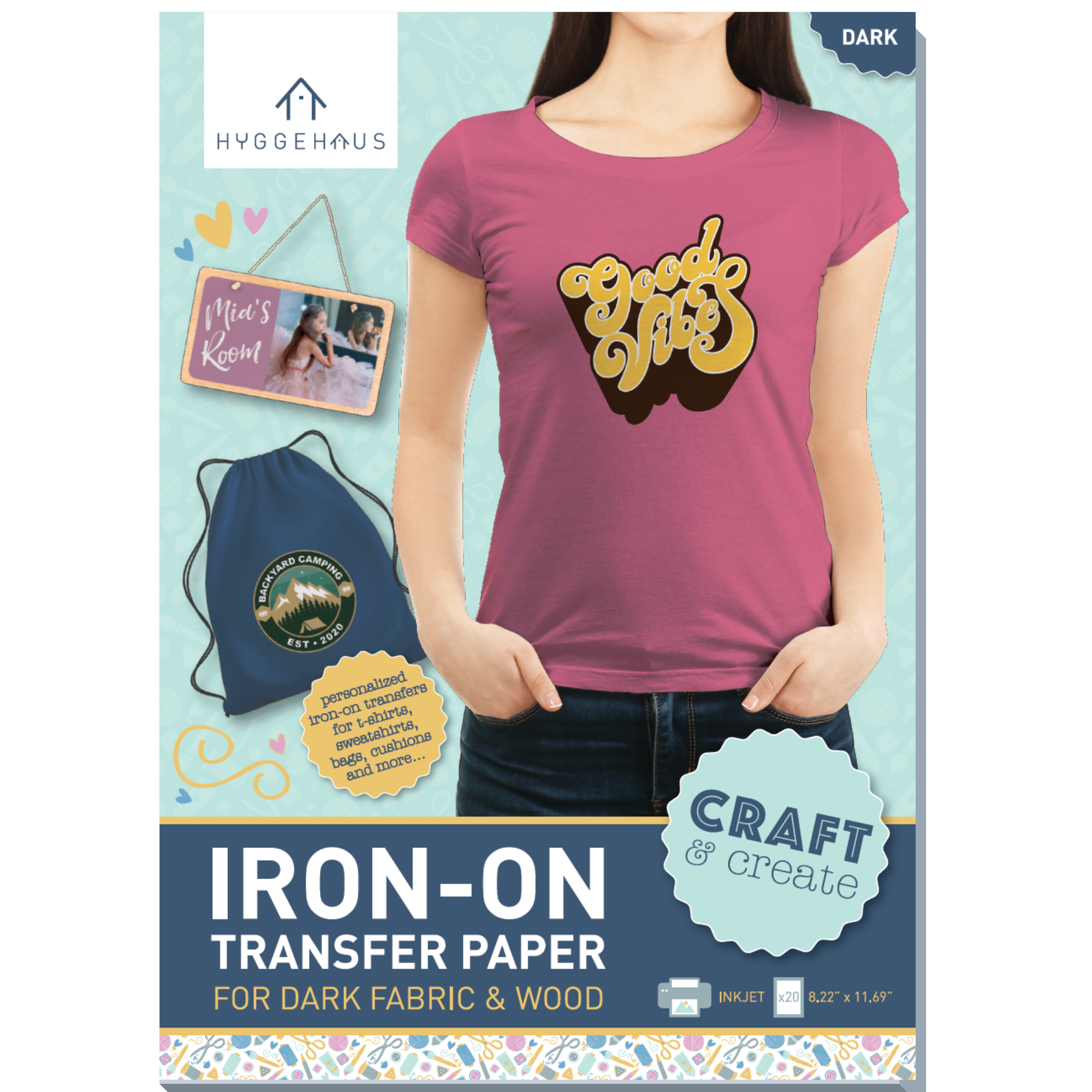 Iron on transfer paper for Wood and Dark Fabric