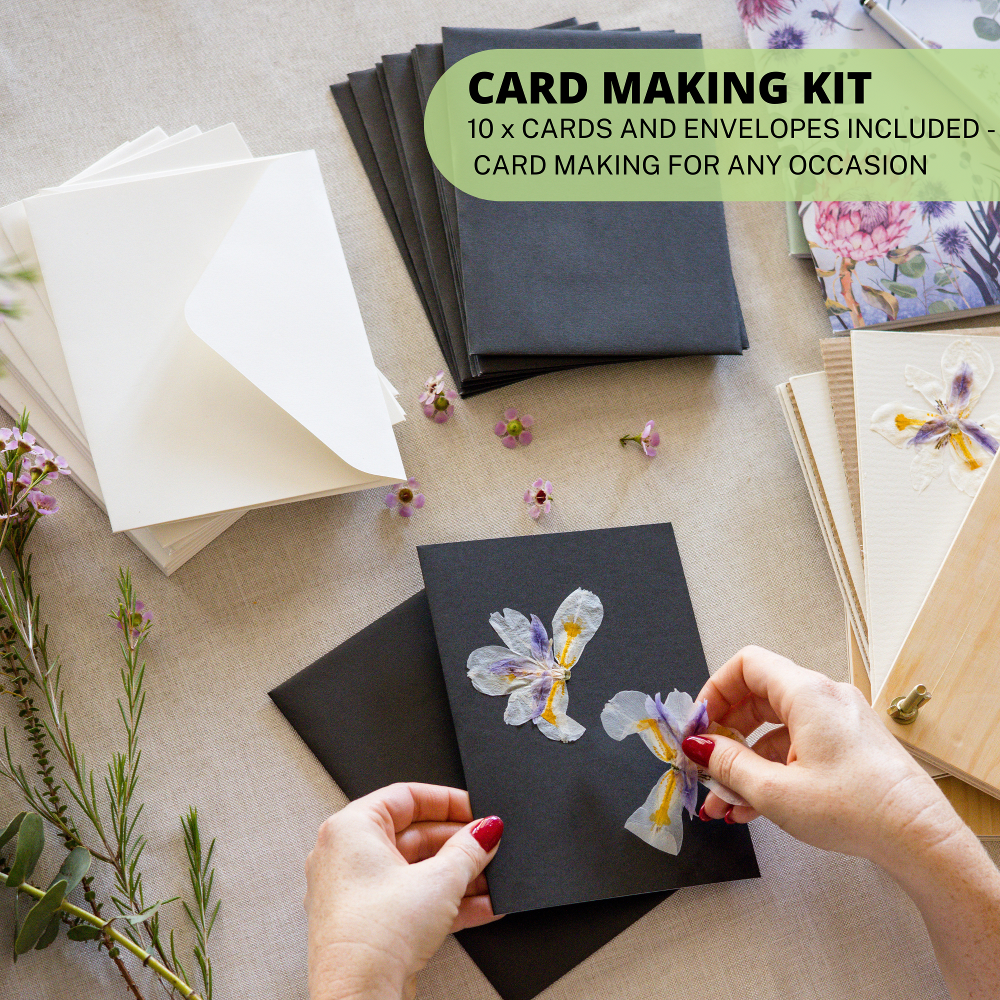 LYKKE Flower press kit with BONUS Cards and Envelopes