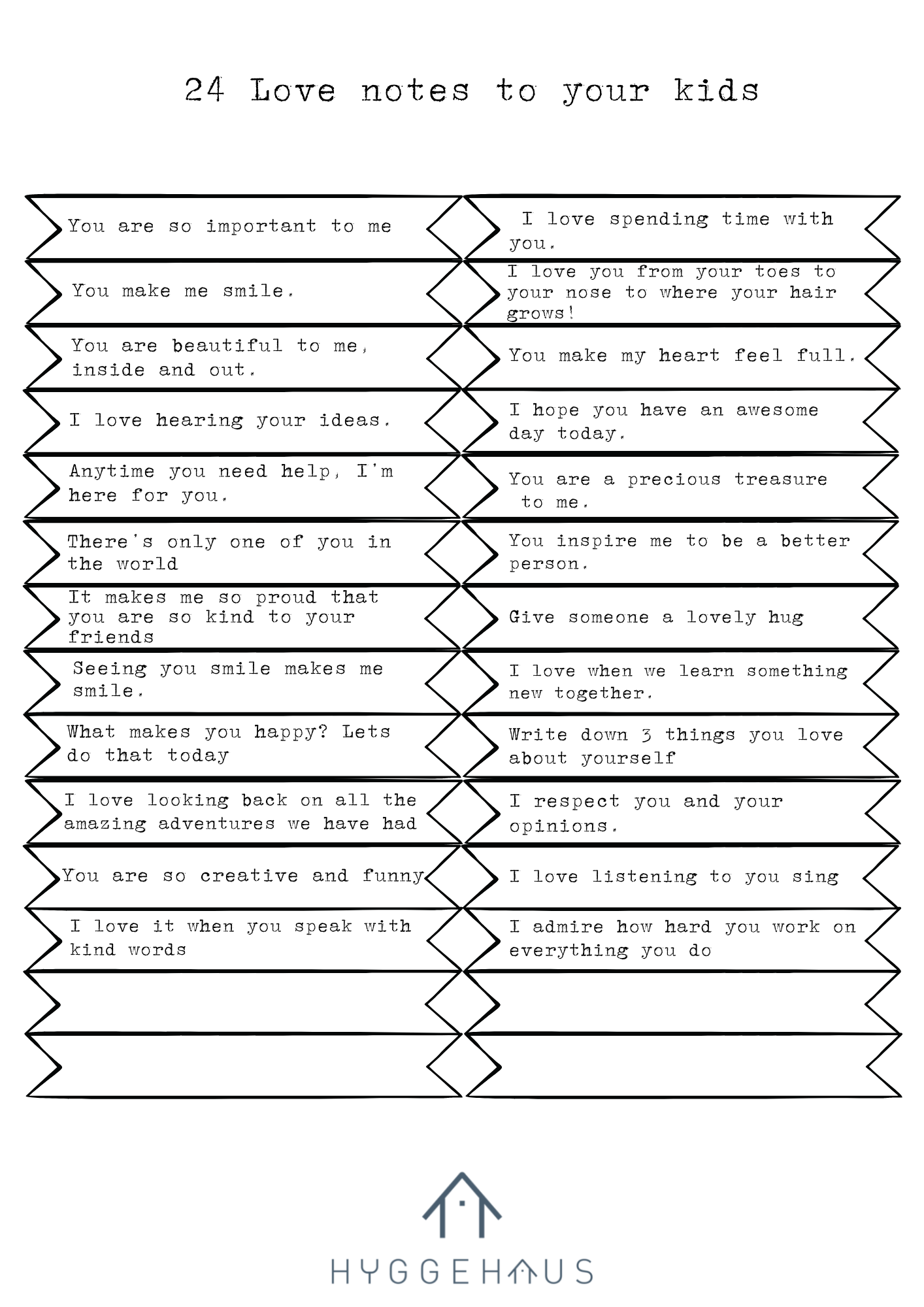 Love Notes for your Kids