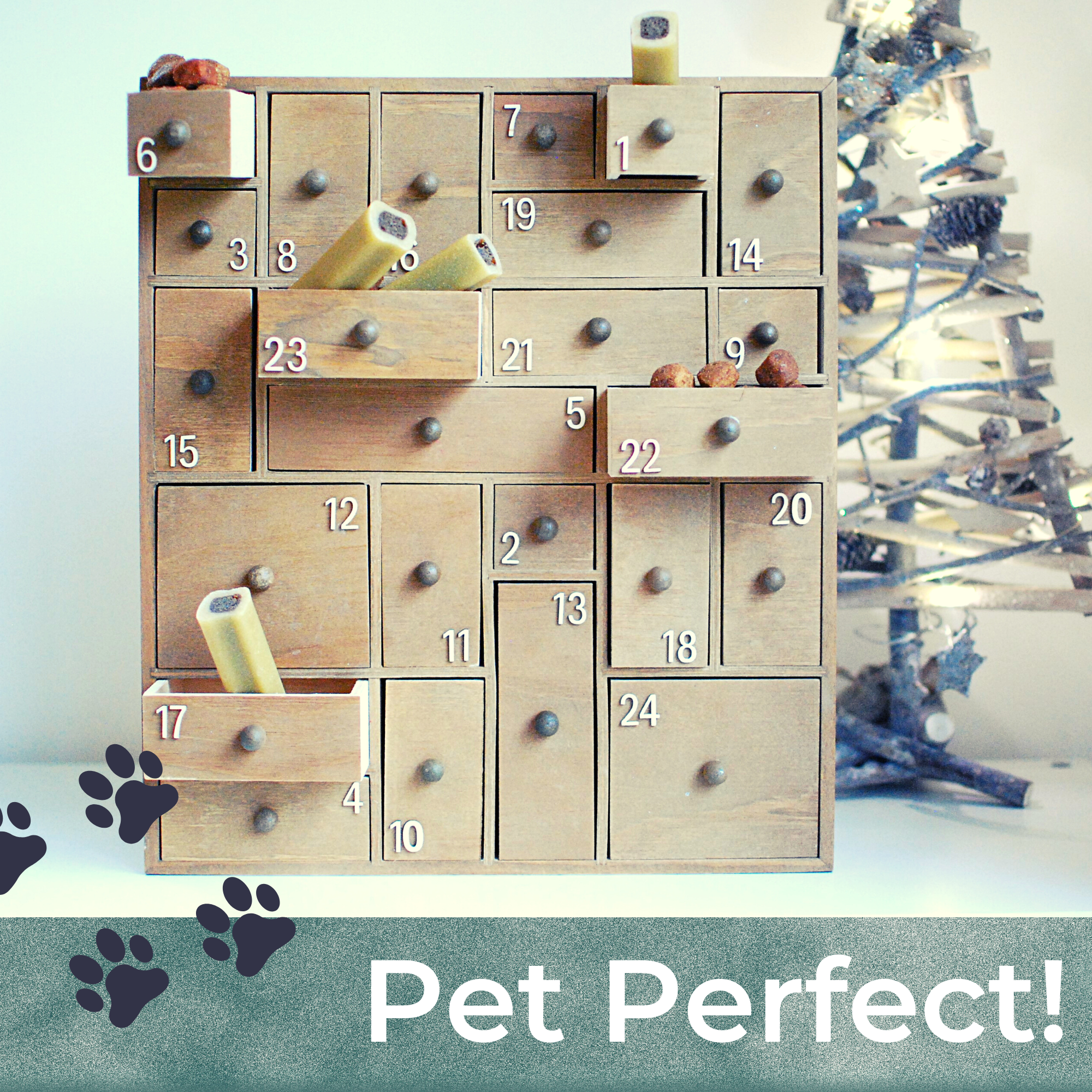 Advent Calendar/ Natural Wooden Craft/ Jewellery organiser