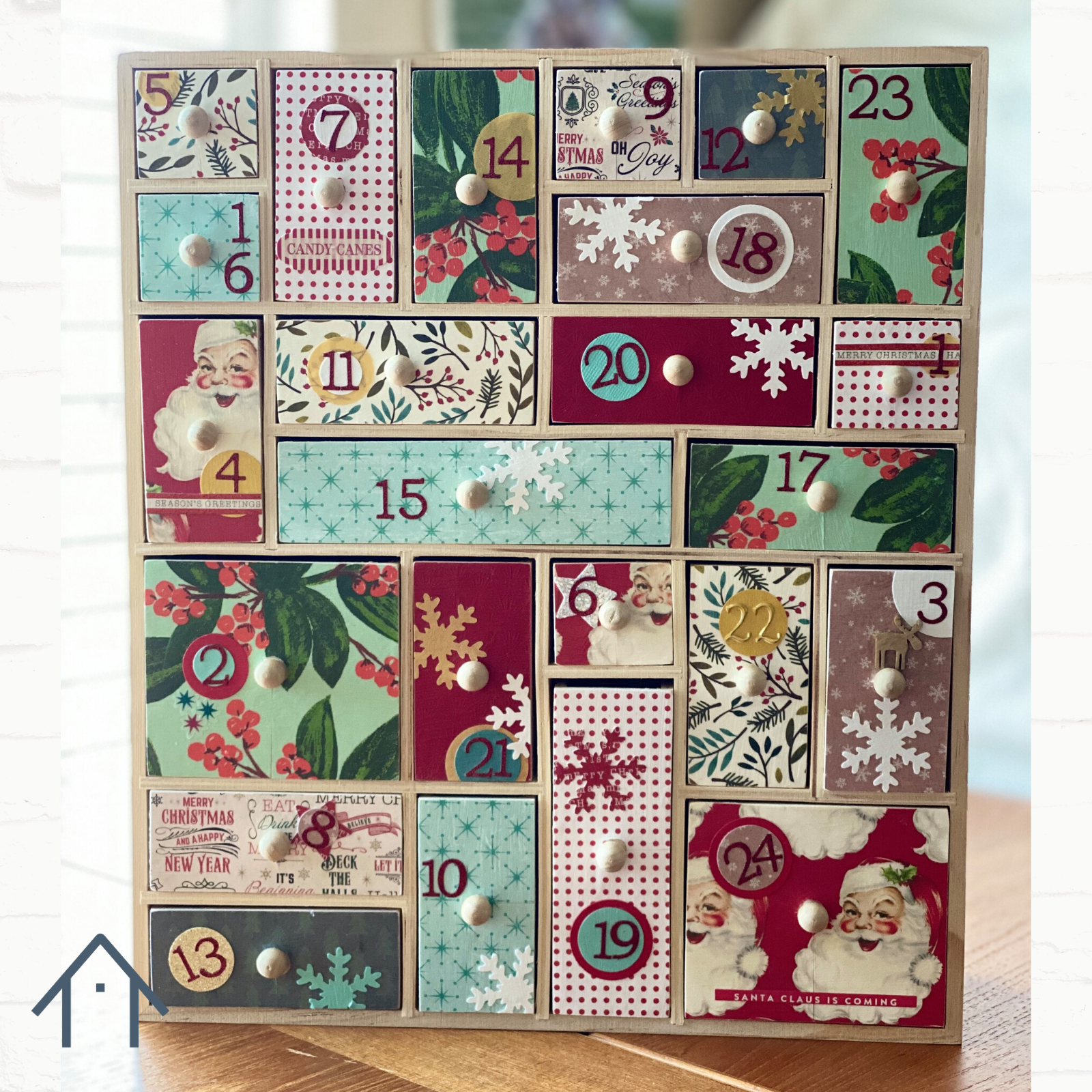 DIY Advent Calendar Kit/ Desktop Organiser/ Apothecary Cabinet (handles not glued on)