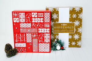 Nordic Red & White Wooden Advent Calendar